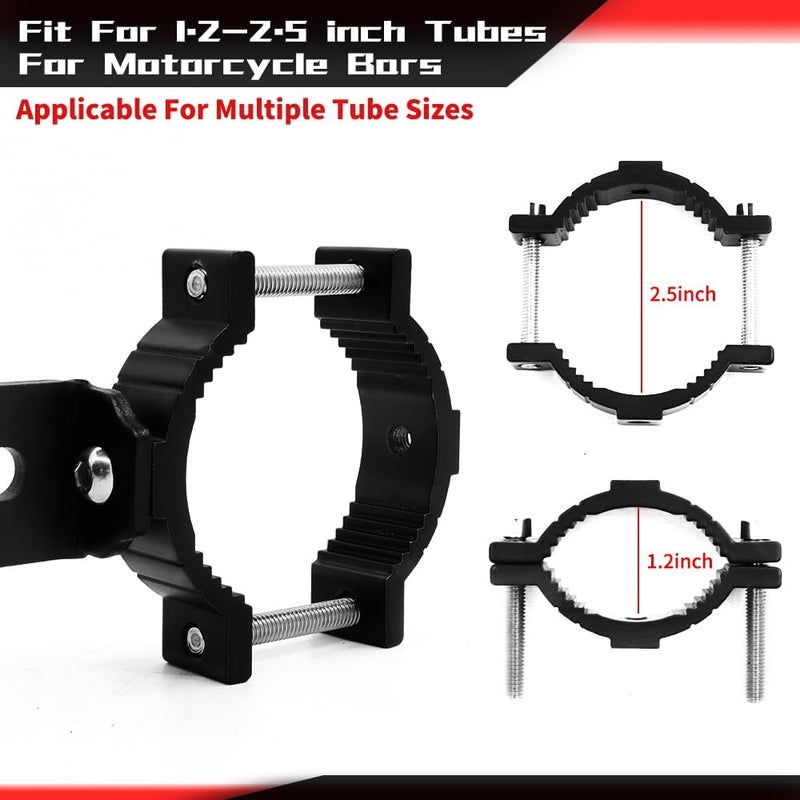 PLUSBEAM Motorcycle Spotlight Mounting Bracket, Light Bar Expansion Bracket for Spot Lights (Pack of 1) - Image 4